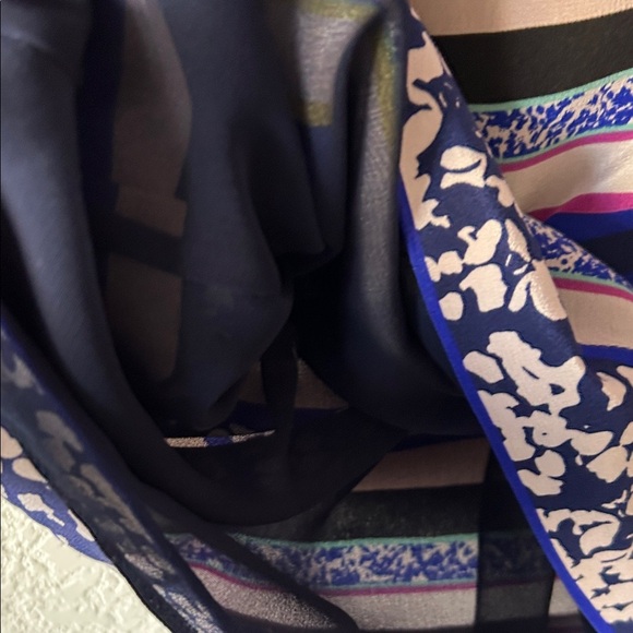 Diane Von Furstenberg Ruby Silk Shift Dress size 12 floral and stripe - Picture 6 of 9